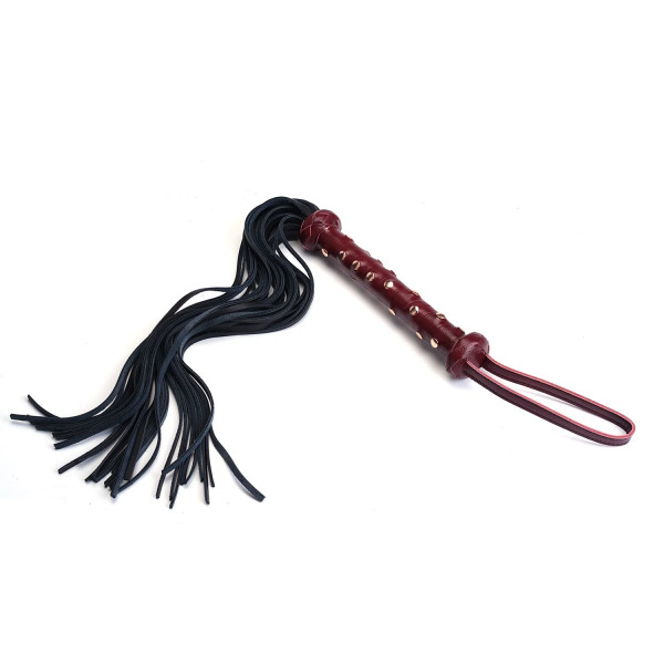 Liebe Seele Wine Red Flogger mit Nietengriff