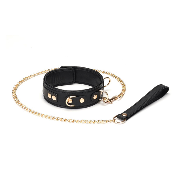 Liebe Seele Dark Secret - Echtleder Halsband &amp; Leine