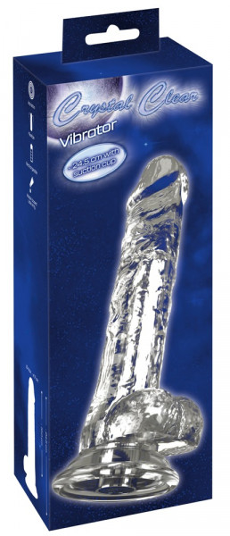 Crystal Clear Vibrator mit Saugfuß