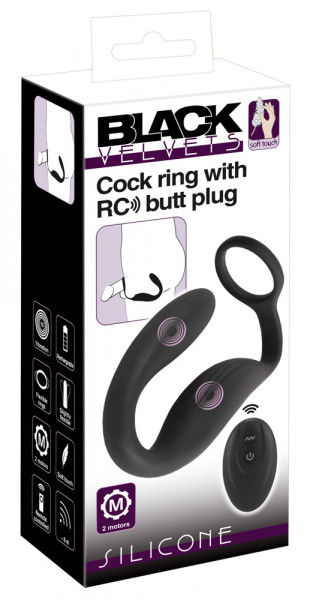 Cock ring with RC butt plug